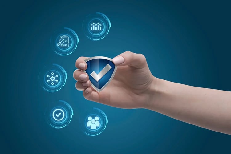 A hand with zero trust security models