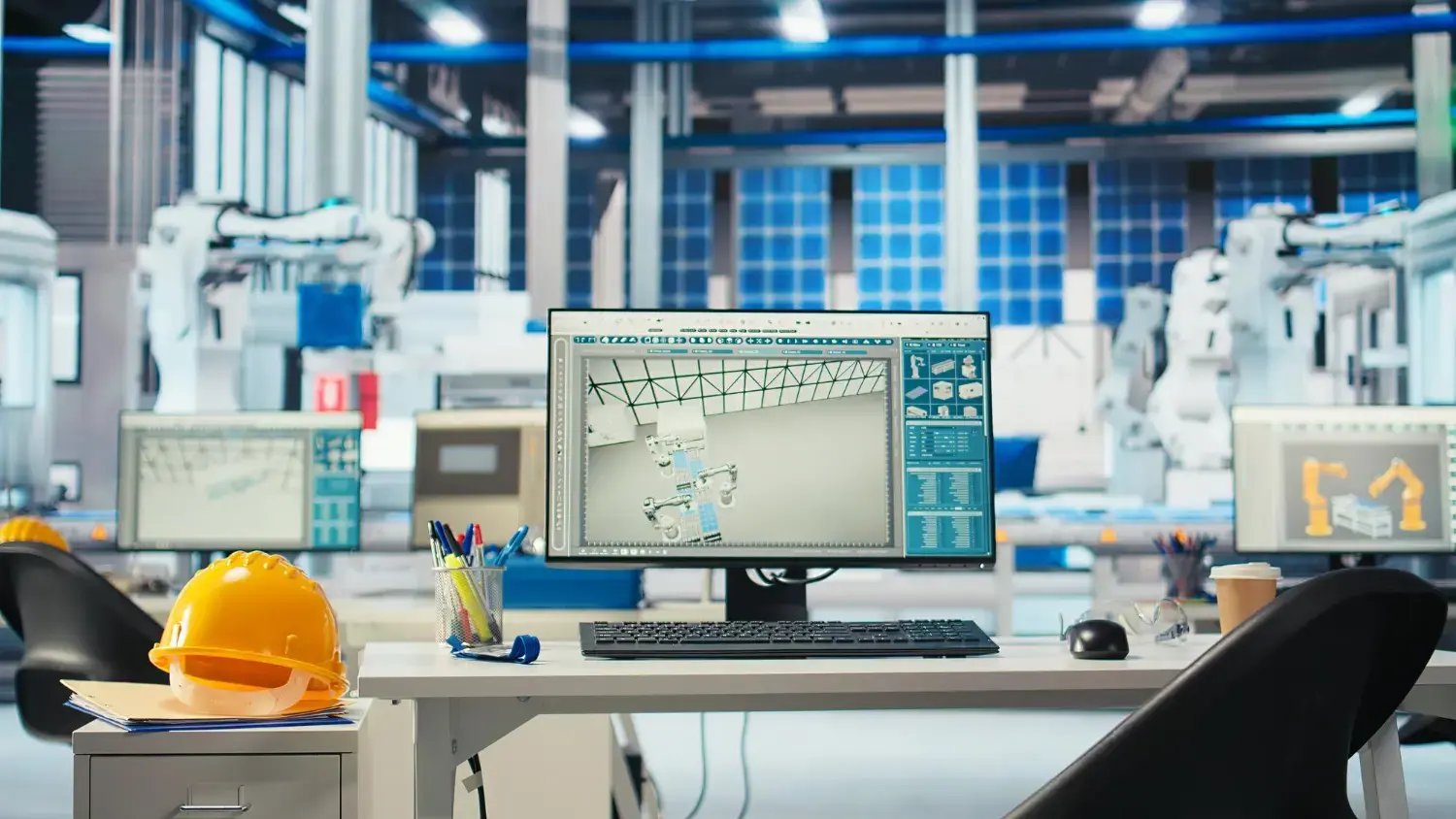 A-desktop-computer-on-top-of-the-table-for-it-services-for-manufacturing